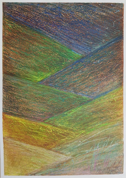 Terra Afrika VII, 42 x 30cm, Ölpastell, Afrikanische Erde